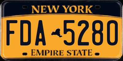 NY license plate FDA5280