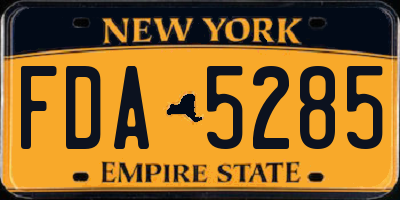 NY license plate FDA5285