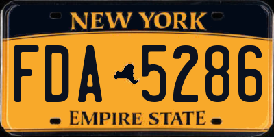 NY license plate FDA5286