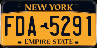 NY license plate FDA5291