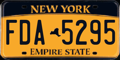 NY license plate FDA5295