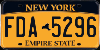 NY license plate FDA5296