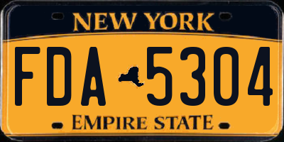 NY license plate FDA5304