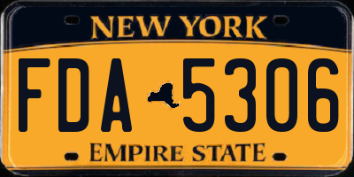 NY license plate FDA5306