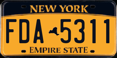 NY license plate FDA5311