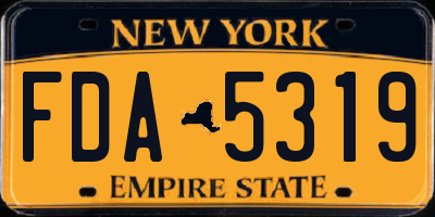 NY license plate FDA5319