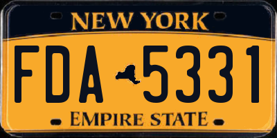 NY license plate FDA5331