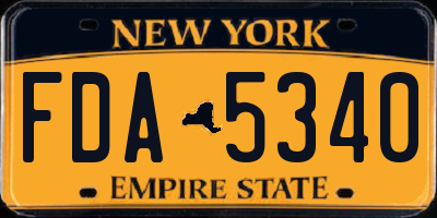 NY license plate FDA5340