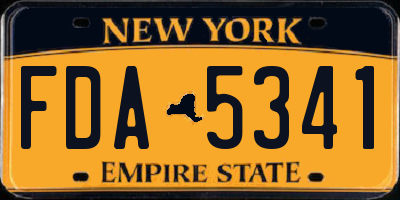NY license plate FDA5341