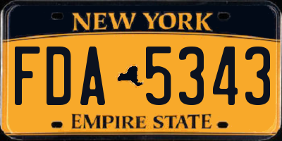 NY license plate FDA5343