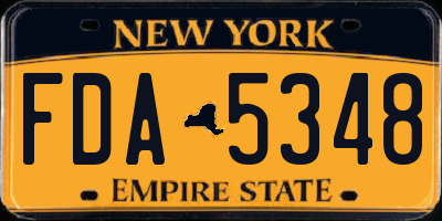 NY license plate FDA5348