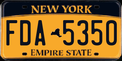 NY license plate FDA5350
