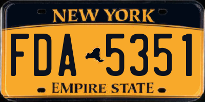 NY license plate FDA5351