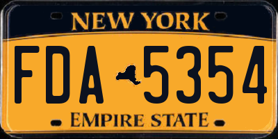 NY license plate FDA5354