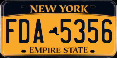 NY license plate FDA5356