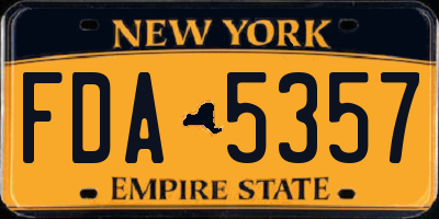 NY license plate FDA5357