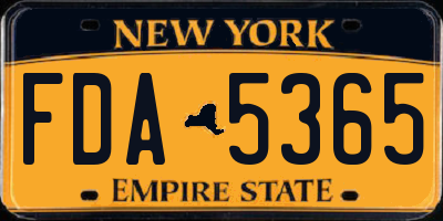 NY license plate FDA5365