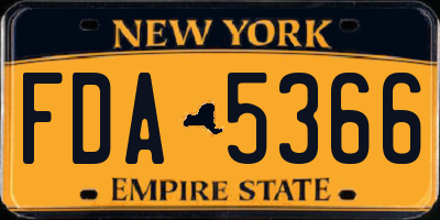 NY license plate FDA5366