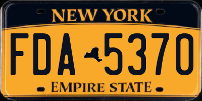 NY license plate FDA5370