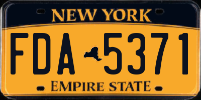 NY license plate FDA5371
