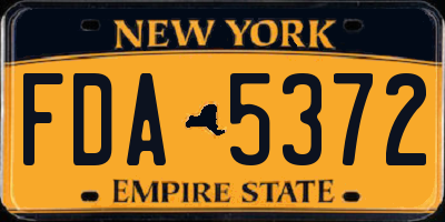 NY license plate FDA5372