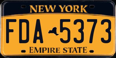 NY license plate FDA5373