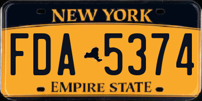 NY license plate FDA5374