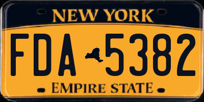 NY license plate FDA5382