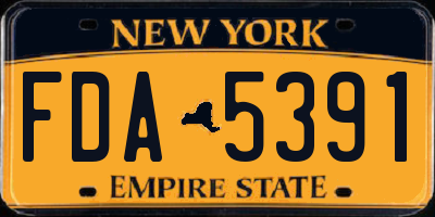 NY license plate FDA5391