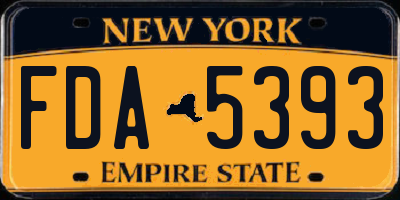 NY license plate FDA5393
