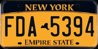 NY license plate FDA5394