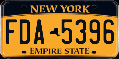 NY license plate FDA5396
