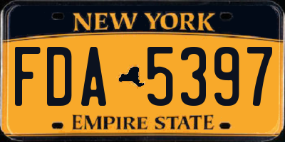 NY license plate FDA5397