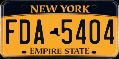 NY license plate FDA5404