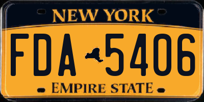 NY license plate FDA5406