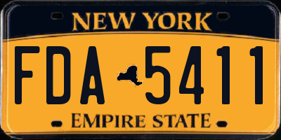 NY license plate FDA5411