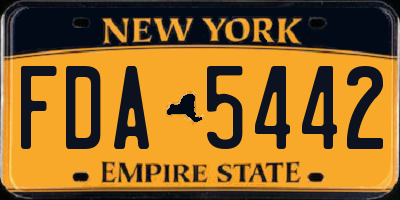 NY license plate FDA5442