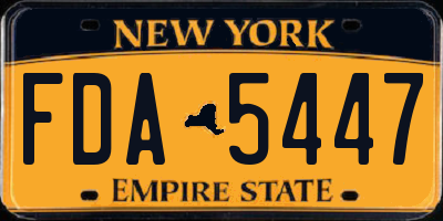 NY license plate FDA5447