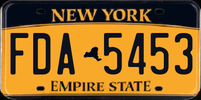NY license plate FDA5453