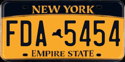 NY license plate FDA5454