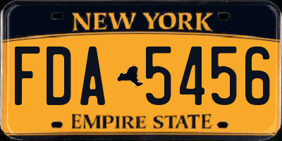 NY license plate FDA5456