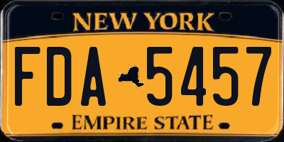 NY license plate FDA5457