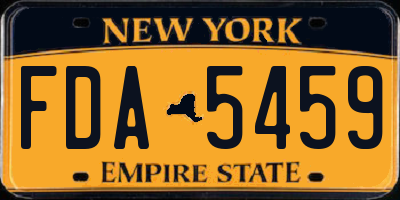 NY license plate FDA5459