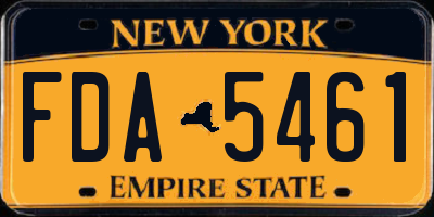 NY license plate FDA5461