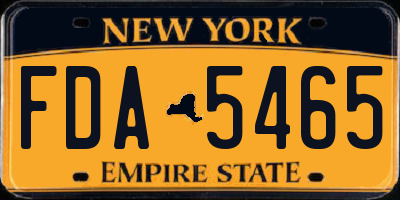 NY license plate FDA5465