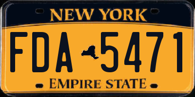 NY license plate FDA5471