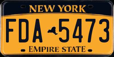 NY license plate FDA5473