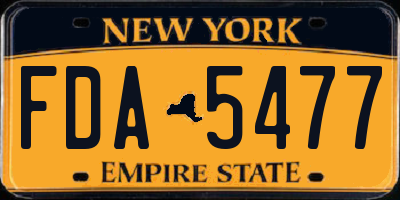 NY license plate FDA5477