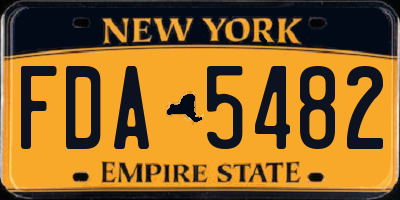 NY license plate FDA5482