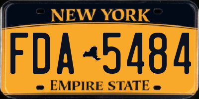 NY license plate FDA5484